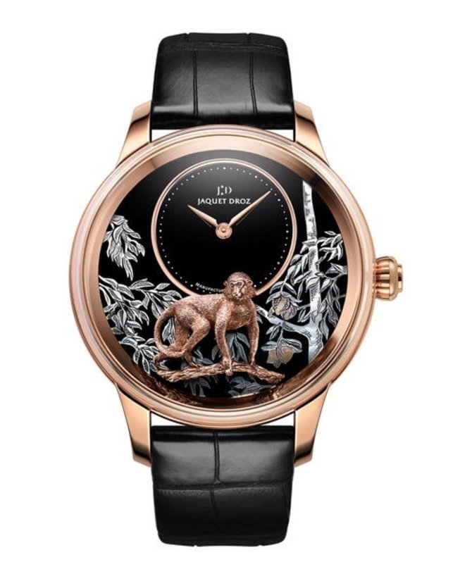 Jaquet Droz J005023281 Les Ateliers D'Art Petite Heure Minute Relief Monkey 41mm