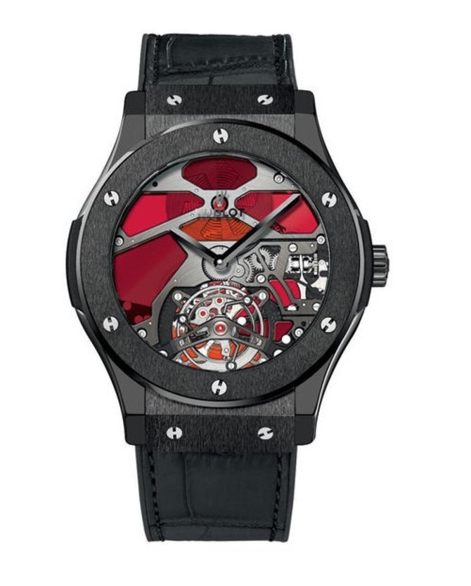 Hublot 502.CX.0001.LR Classic Fusion Tourbillon Ceramic Red Vitrail