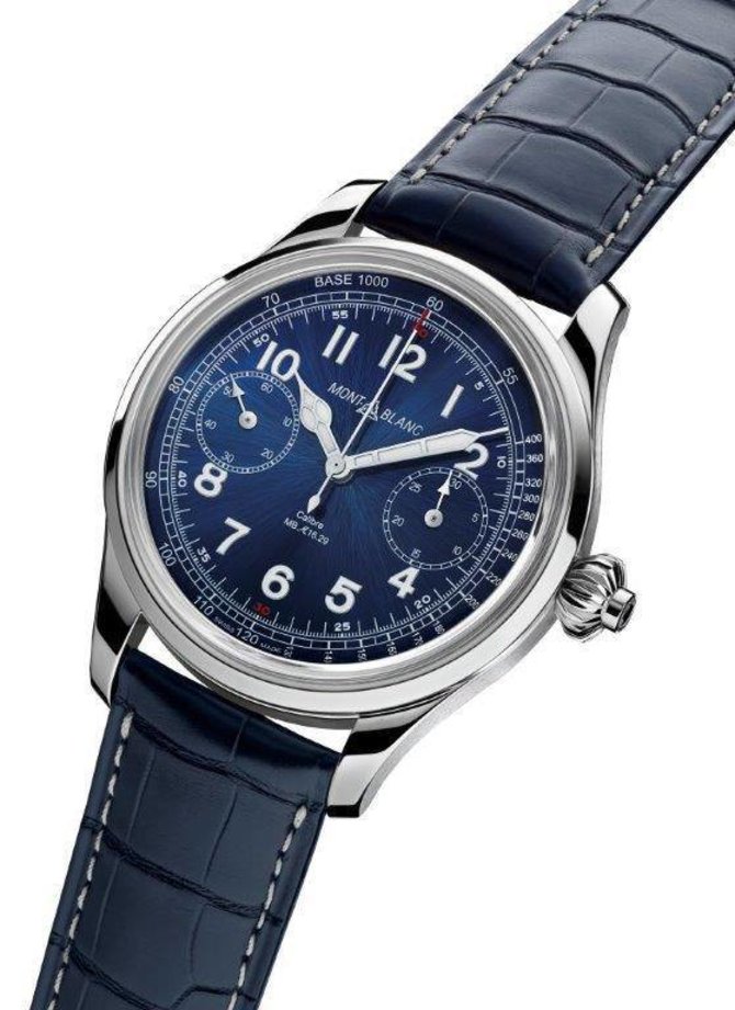 Montblanc Chronograph Tachymeter Blue Limited Edition Villeret 1858 44 mm - фото 2