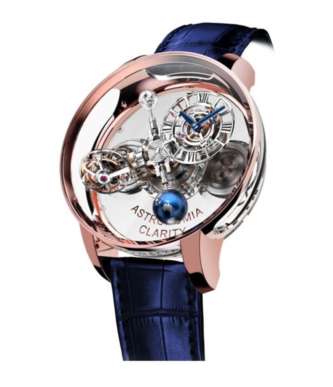 Jacob & Co 750.120.40.AD.SD.1NS Tourbillon Astronomia Clarity Triple Axis Tourbillon In Rose Gold