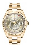 Rolex Sky-Dweller 326938 Silver Roman 42 mm Yellow Gold