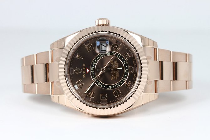 Rolex 326935 Chocolate Arabic Sky-Dweller 42 mm Everose Gold - фото 3