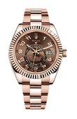 Rolex Часы Rolex Sky-Dweller 326935 Chocolate Arabic 42 mm Everose Gold