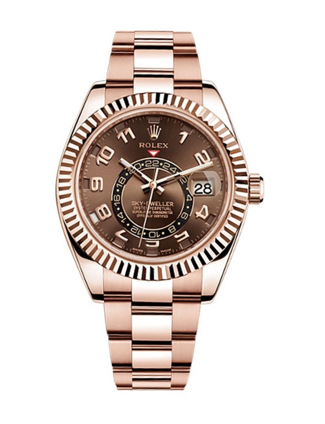 Rolex 326935 Chocolate Arabic Sky-Dweller 42 mm Everose Gold - фото 1