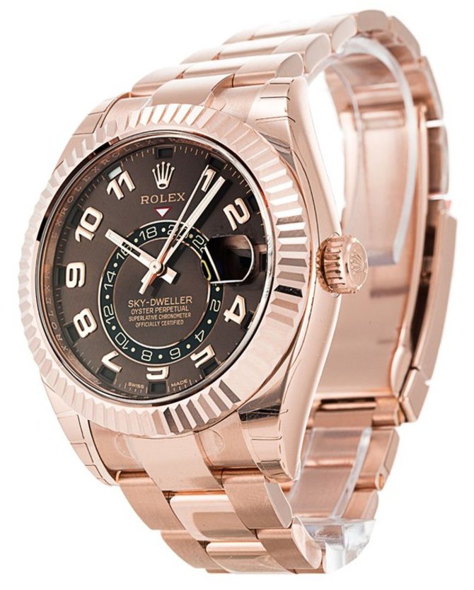 Rolex 326935 Chocolate Arabic Sky-Dweller 42 mm Everose Gold - фото 4