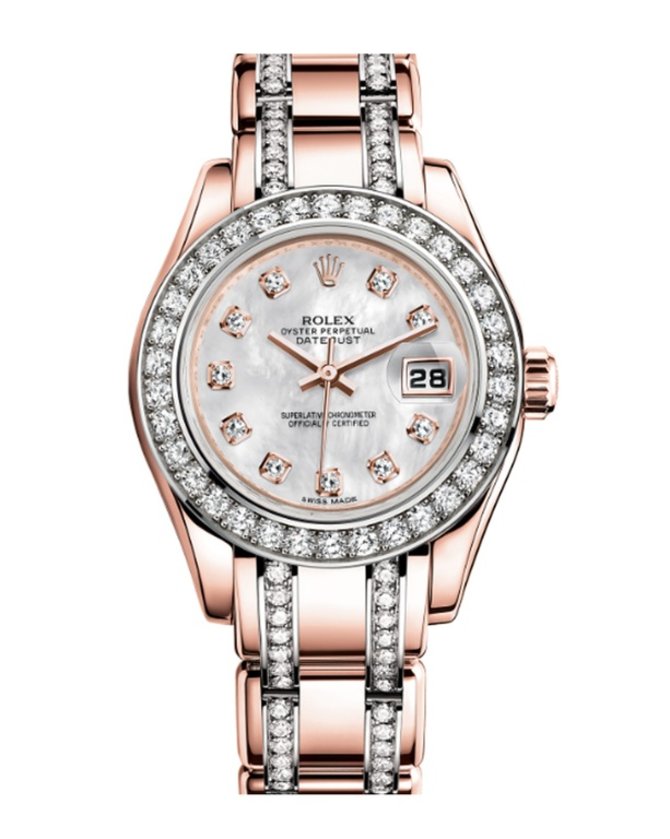 Rolex 80285-0023 Datejust Ladies Pearlmaster Everose Gold 29 mm