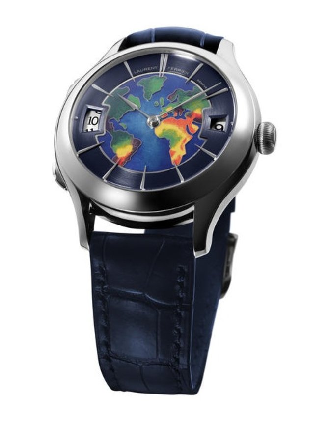 Laurent Ferrier LCF012-G World Galet Traveller White Gold