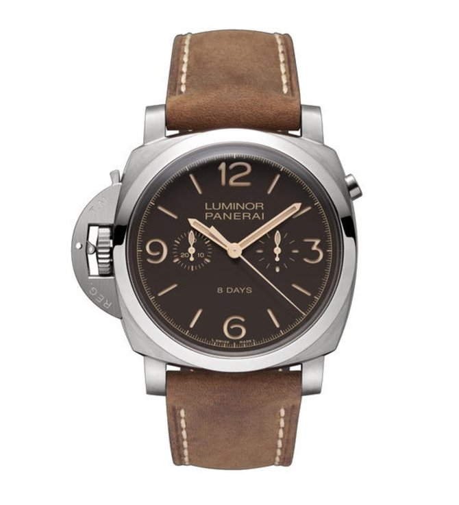 Officine Panerai PAM00579 Luminor 1950 Chrono Monopulsante Left-Handed 8 Days Titanio