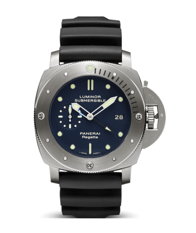 Officine Panerai PAM00371 Luminor Submersible 1950 Regatta 3 Days GMT Automatic Titanio