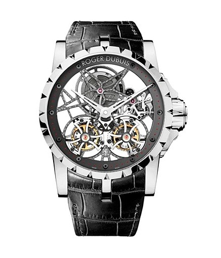 EX45-01SQ-20-00/0E000/B Roger Dubuis Skeleton Double Flying Tourbillon Excalibur