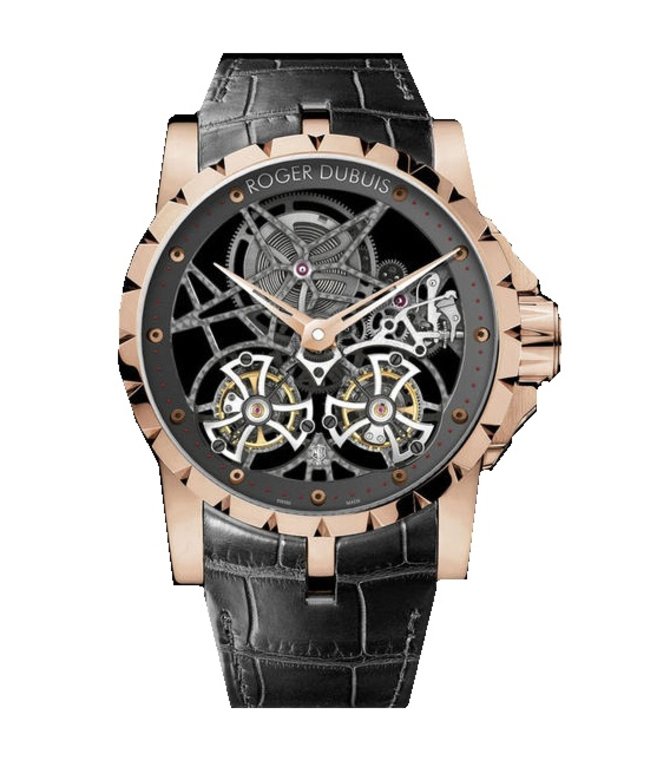 Roger Dubuis EX45-01SQ-50-00/0E000/B Excalibur Skeleton Double Flying Tourbillon