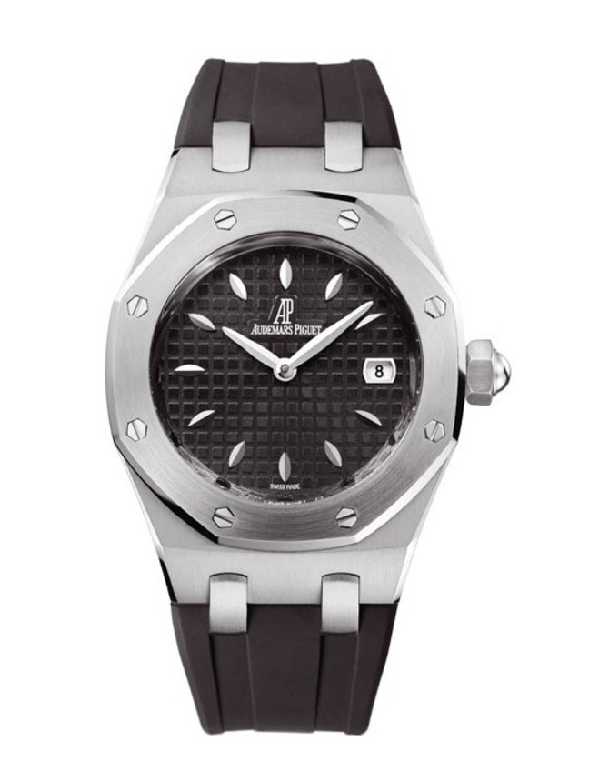 Audemars Piguet 67620ST.OO.D002CA.01 Royal Oak Black Rubber Strap Ladies Watch