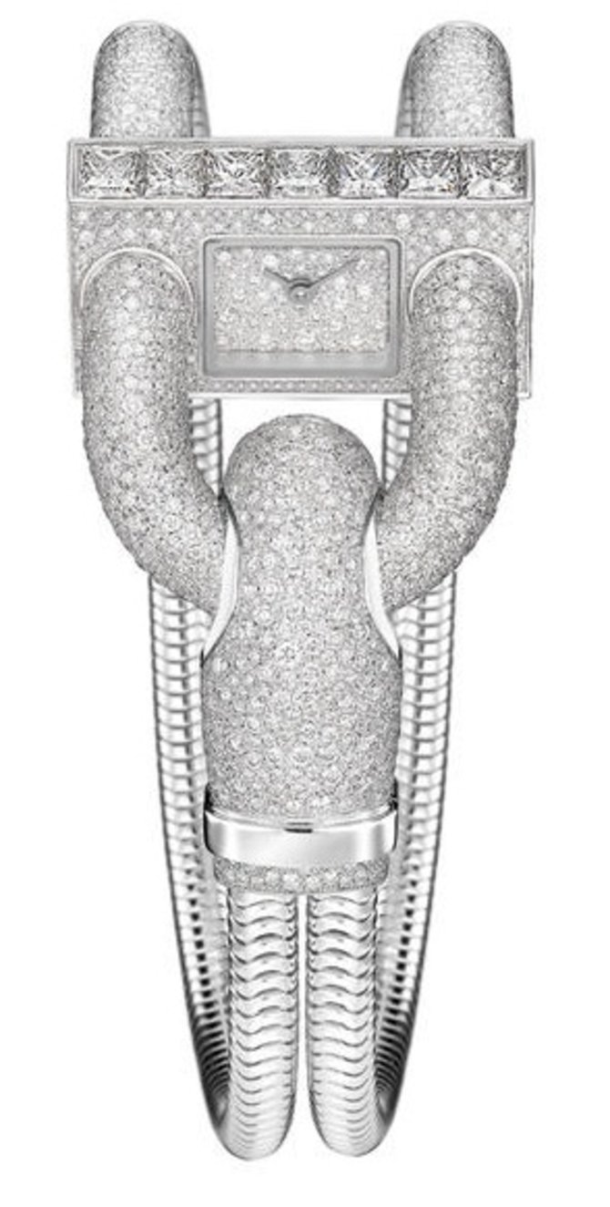 Van Cleef & Arpels Cadenas Pavee Bracelet Or Womens watches White Gold