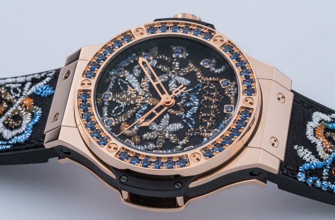 Hublot 343.PS.6599.NR.1201 Big Bang 41mm Ladies Broderie Sugar Skull Gold - фото 8