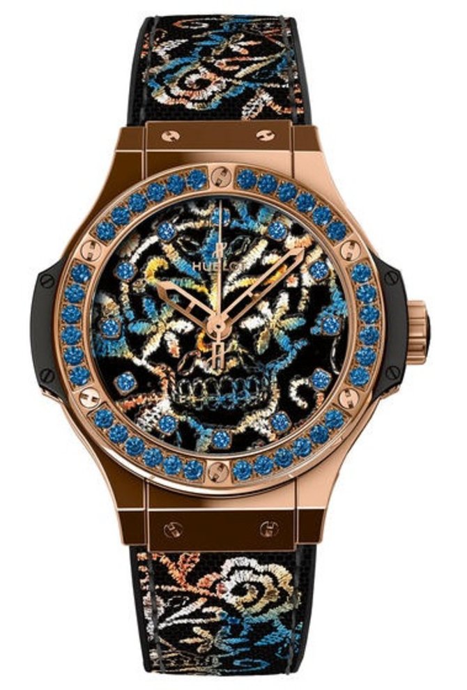 Hublot 343.PS.6599.NR.1201 Big Bang 41mm Ladies Broderie Sugar Skull Gold - фото 1