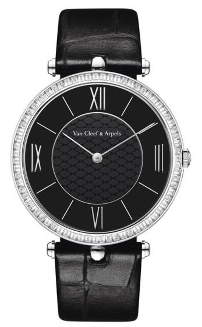 Van Cleef & Arpels Pierre Arpels Platine 38 mm Baguette Mens Watches Platinum