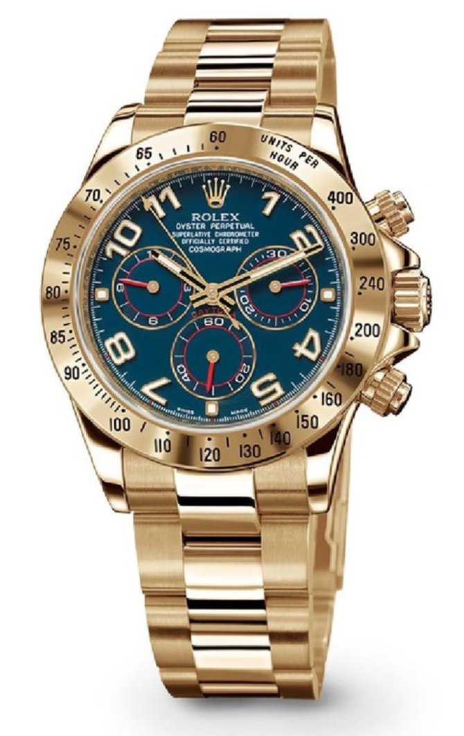 Rolex 116528 blue Daytona Yellow Gold