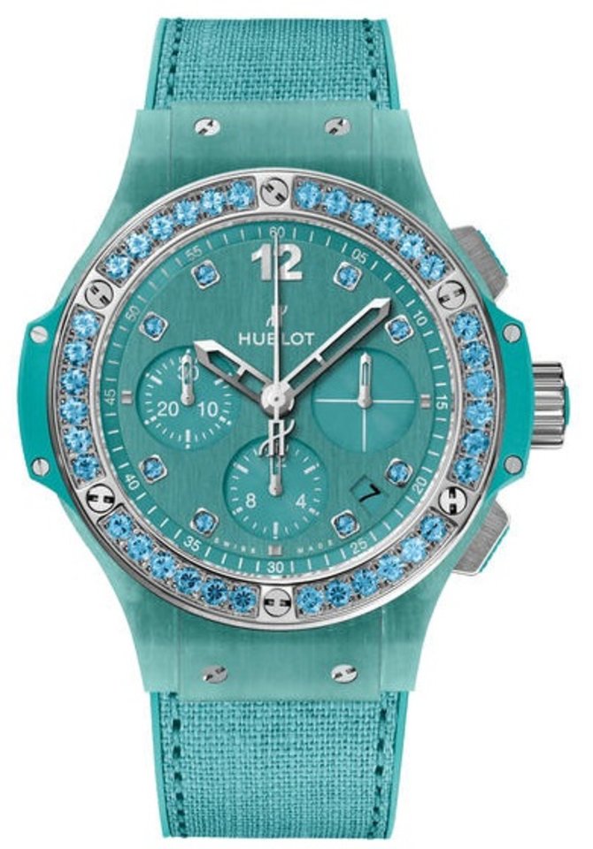 Hublot 341.XL.2770.NR.1237 Big Bang 41mm Ladies Tutti Frutti Linen Turquoise