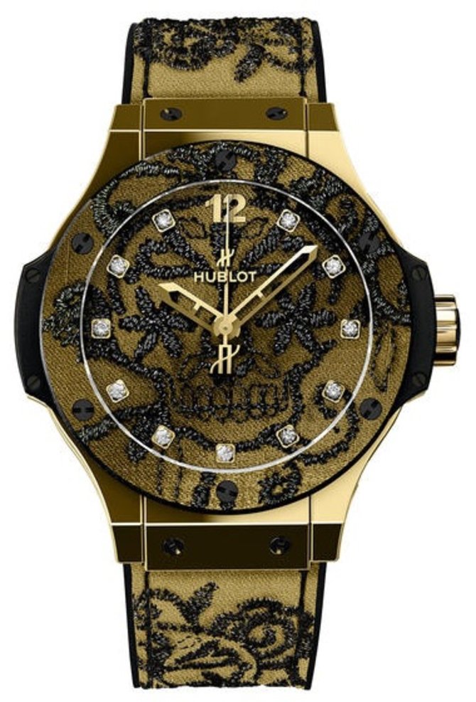 Hublot 343.VX.6580.NR.BSK16 Big Bang 41mm Ladies Broderie Yellow Gold