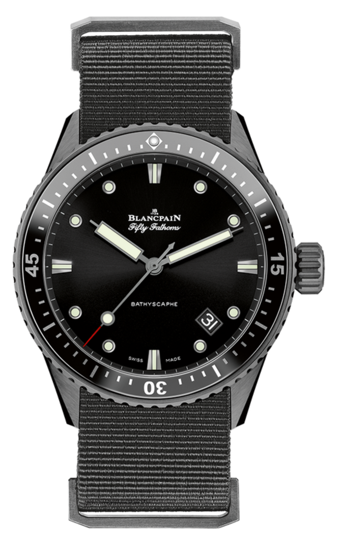 Blancpain 5000-0130-NABA Fifty Fathoms Bathyscaphe Ceramic and Liquid Metal