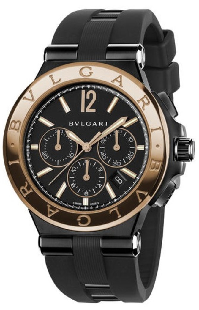 Bvlgari DG42BBSPGVDCH Diagono Ultranero Chronograph