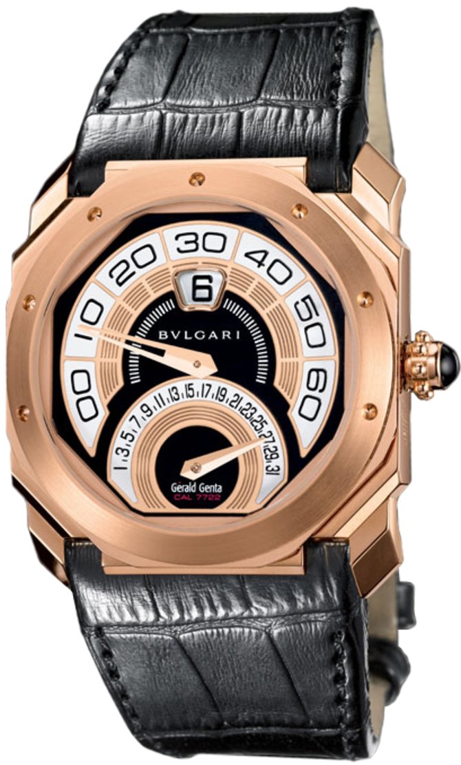 Bvlgari BGOP43BGLDBR Octo Gerald Genta Octo Jumping Hours