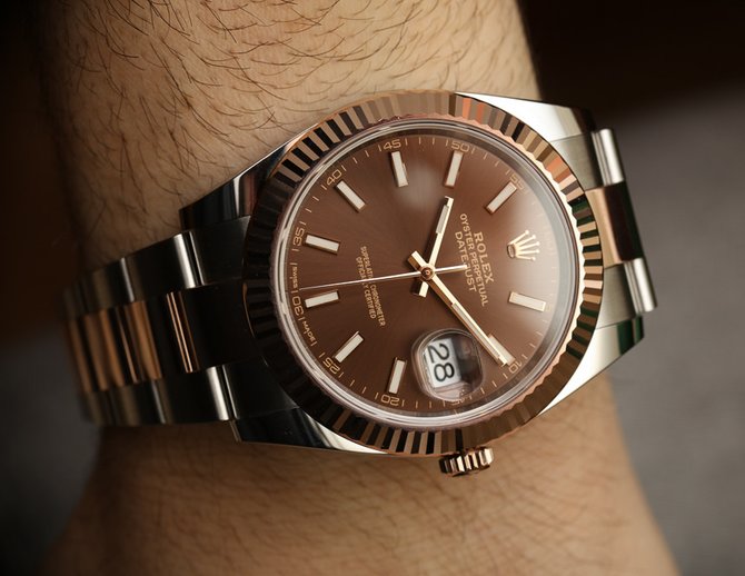 Rolex 126331 Chocolate Oyster Bracelet Datejust 41 mm Rolesor Everose New 2016 - фото 2