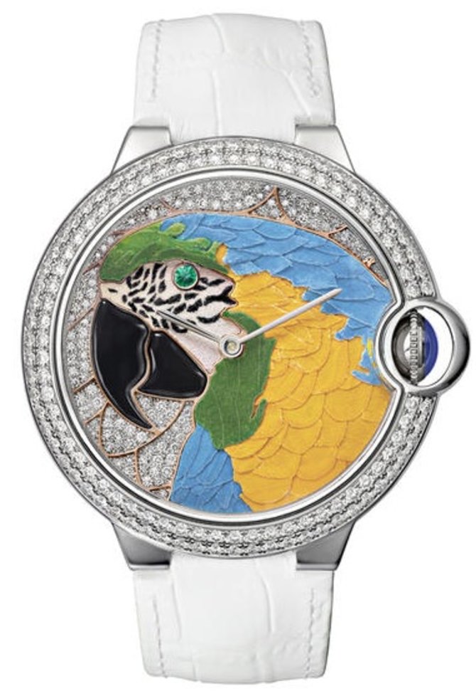 Cartier HPI00769 Ballon Bleu de Cartier Floral-Marquetry Parrot