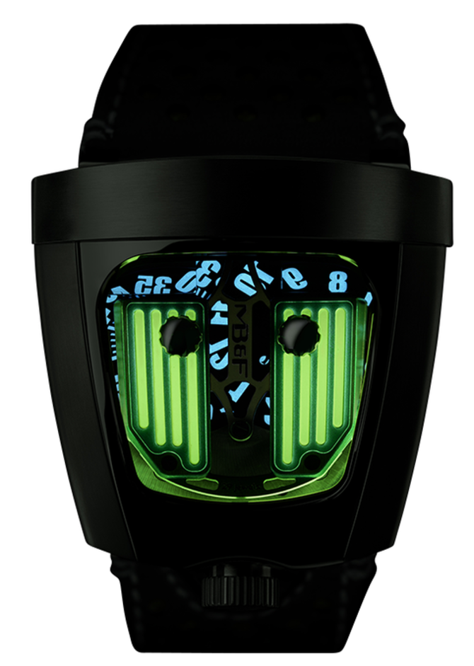 MB&F 57.STGL.B Horological Machines HMX Black Badger Radar Green