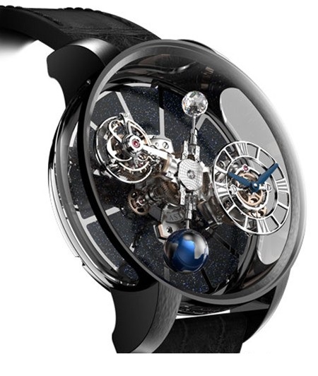 Gravitational Triple Axis Tourbillon Black Gold Jacob & Co JCAM10 Metropolis