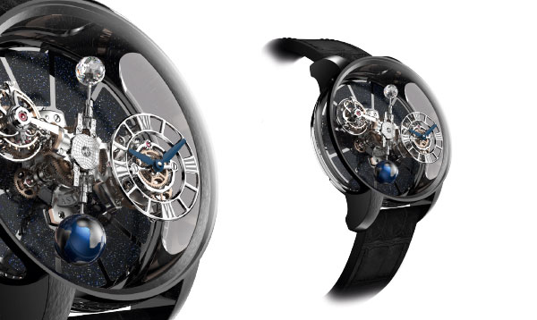 Gravitational Triple Axis Tourbillon Black Gold Jacob & Co JCAM10 Metropolis