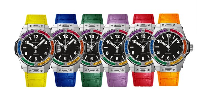 Hublot 465.SS.1170.LR.4099 Big Bang One Click 39 mm Steel Neige Rainbow Baguettes - фото 2