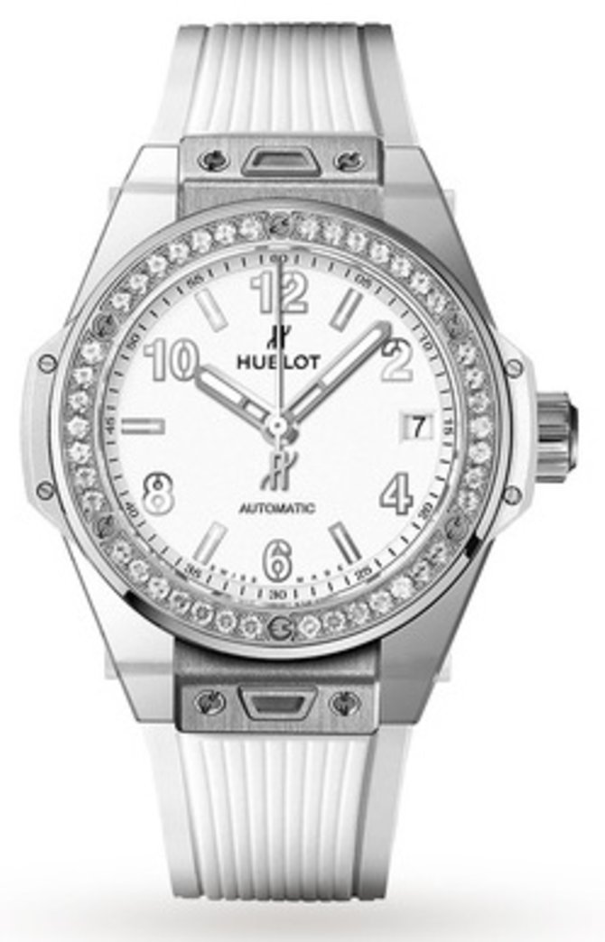 Hublot 465.SE.2010.RW.1204 Big Bang One Click 39 mm Steel White Diamonds - фото 1