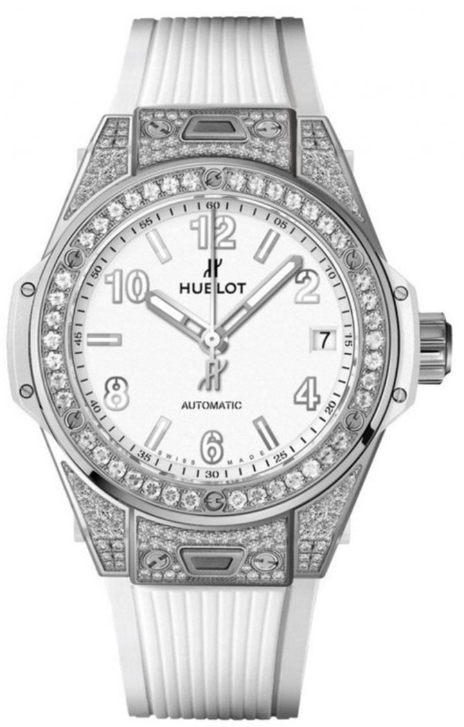 Hublot 465.SE.2010.RW.1604 Big Bang One Click 39 mm Steel White Pave - фото 2