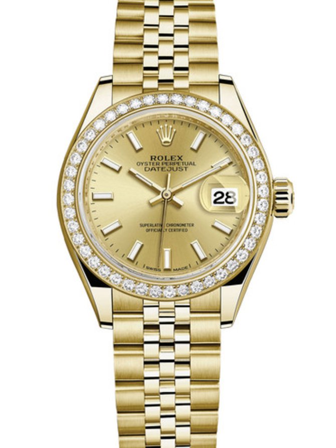 Rolex 279138rbr-0013 Datejust Ladies Datejust 28 mm Yelow Gold  - фото 1