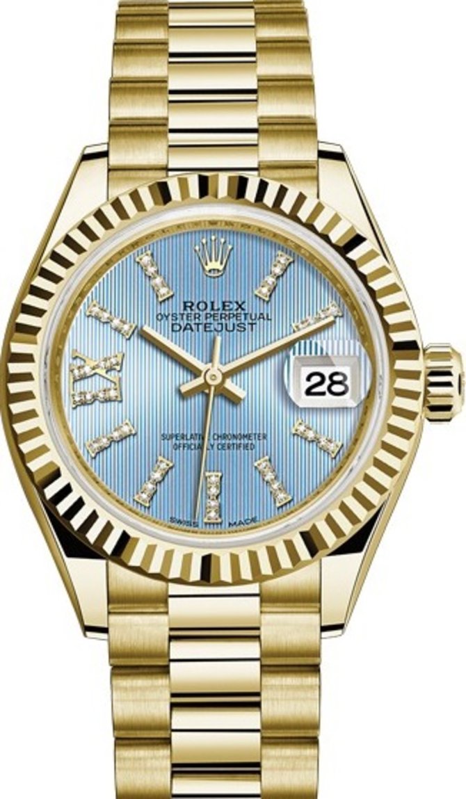 Rolex 279178-0009 Datejust Ladies 28 mm Yelow Gold  - фото 1
