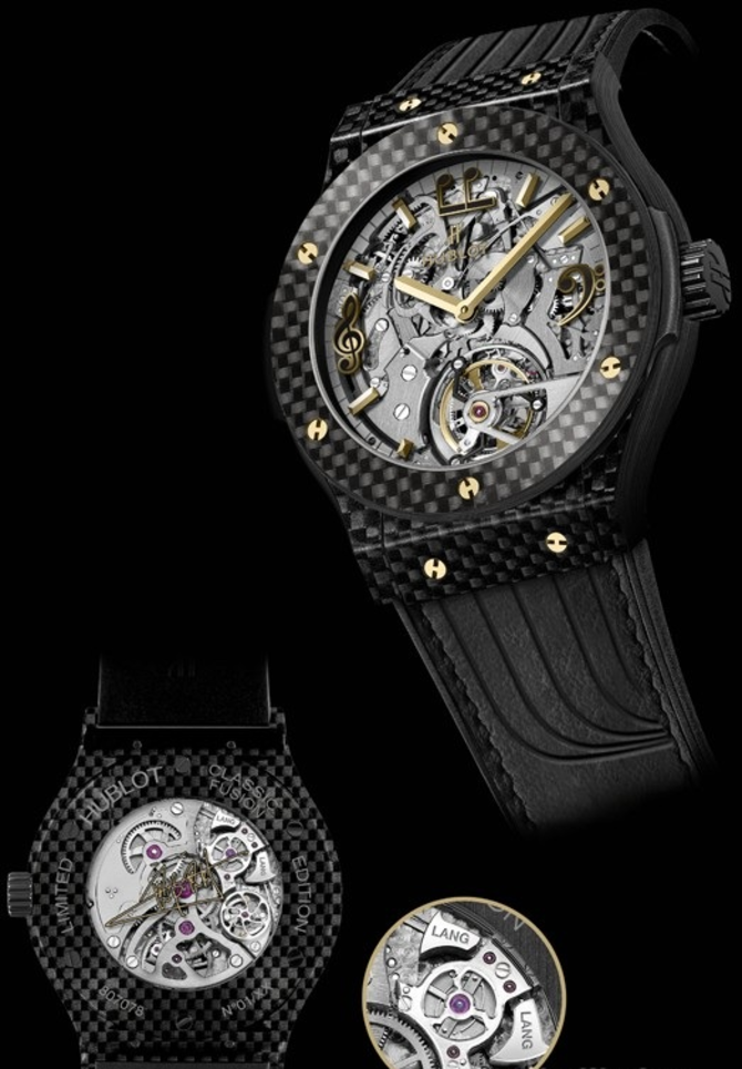 Hublot 504.QX.0180.VR.LAL16 Classic Fusion Tourbillon Cathedral Minute Repeater Carbon Lang Lang - фото 2