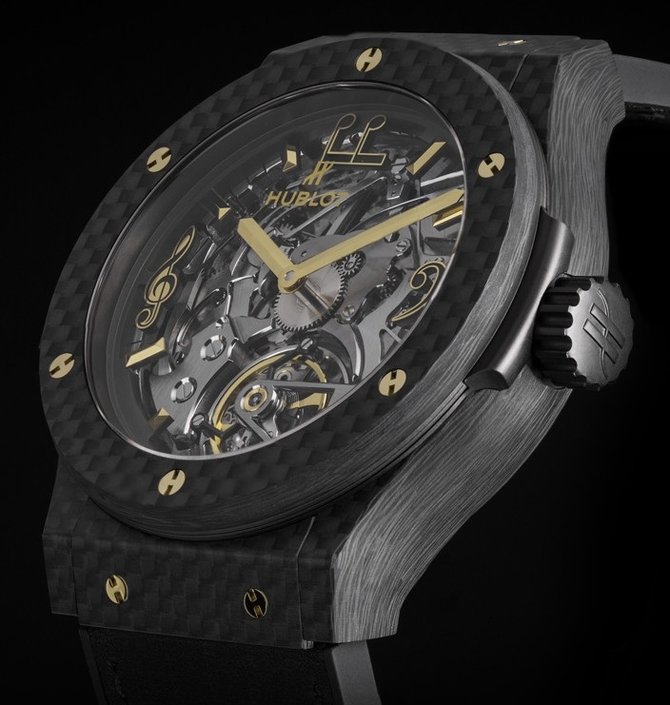 Hublot 504.QX.0180.VR.LAL16 Classic Fusion Tourbillon Cathedral Minute Repeater Carbon Lang Lang - фото 4