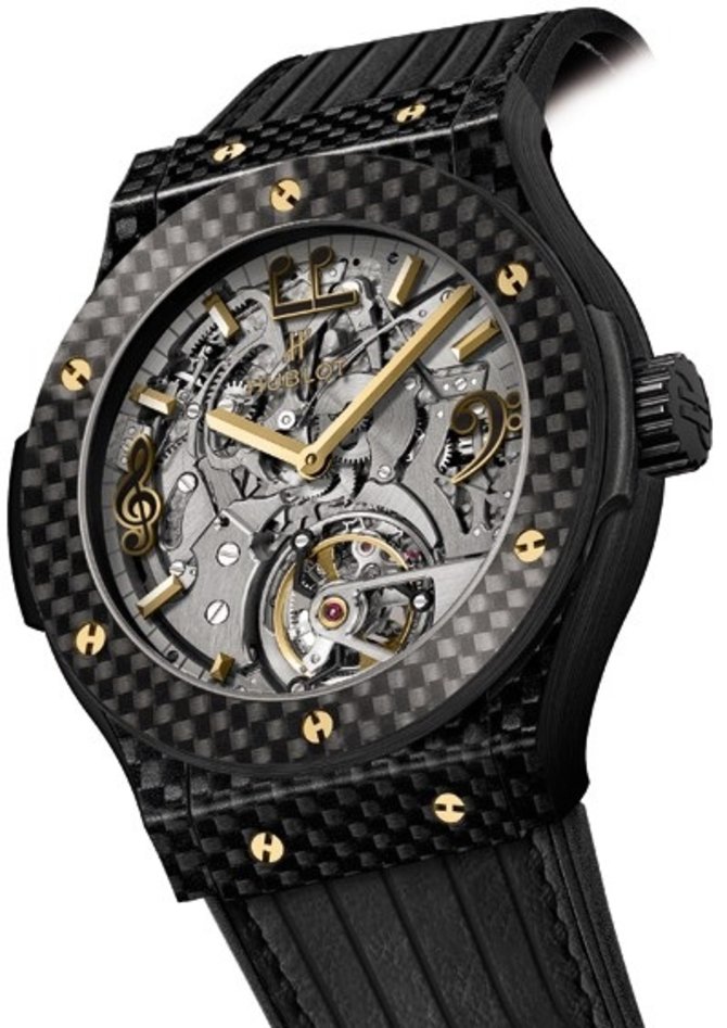 Hublot 504.QX.0180.VR.LAL16 Classic Fusion Tourbillon Cathedral Minute Repeater Carbon Lang Lang - фото 1