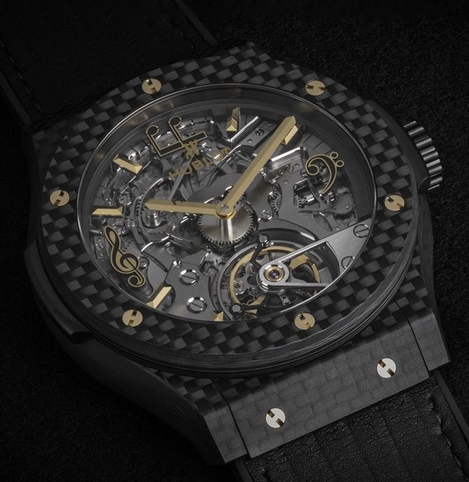 Hublot 504.QX.0180.VR.LAL16 Classic Fusion Tourbillon Cathedral Minute Repeater Carbon Lang Lang - фото 6