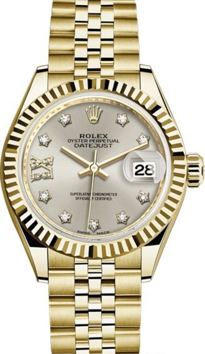 Rolex 279178-0004 Datejust Ladies 28 mm Yelow Gold  - фото 1