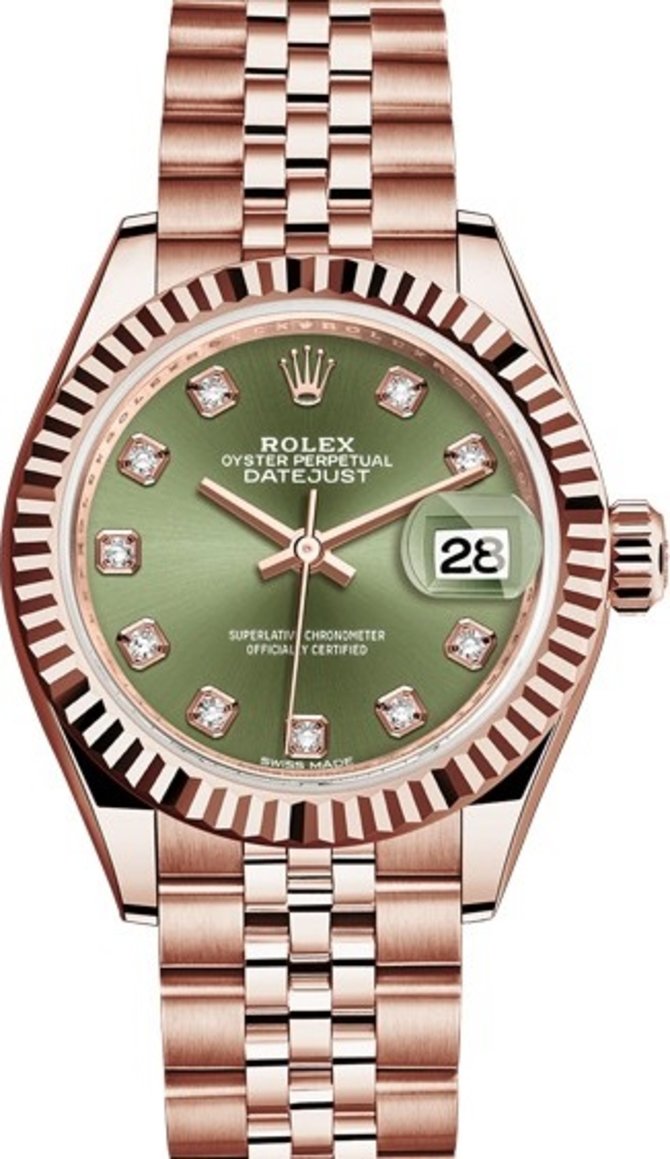 Rolex 279175-0013 Datejust Ladies 28 mm Everose Gold  - фото 1