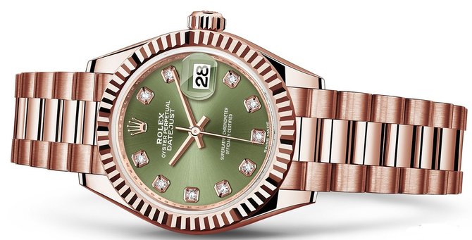 Rolex 279175-0009 Datejust Ladies 28 mm Everose Gold  - фото 2