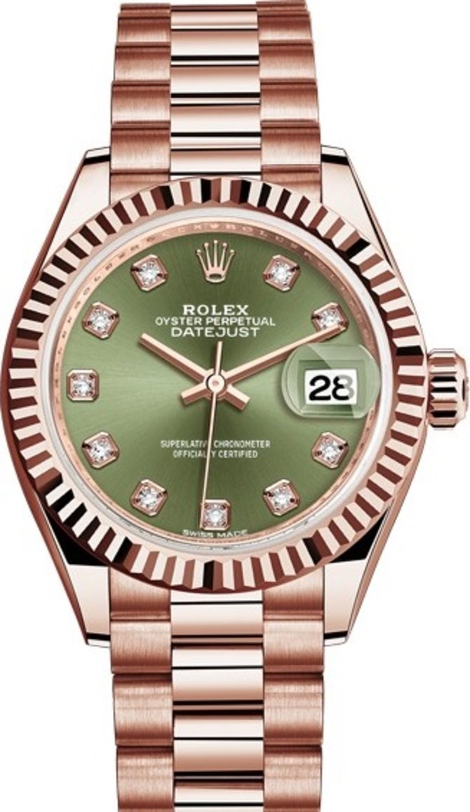 Rolex 279175-0009 Datejust Ladies 28 mm Everose Gold  - фото 1