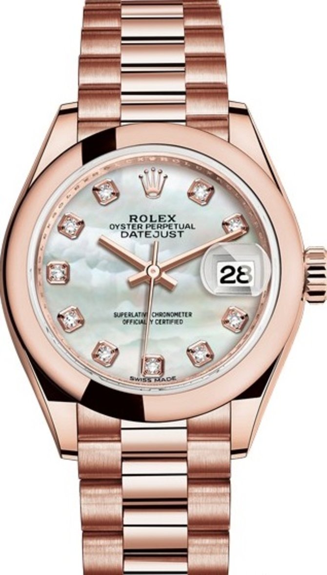 Rolex 279165-0017 Datejust Ladies 28 mm Everose Gold  - фото 1