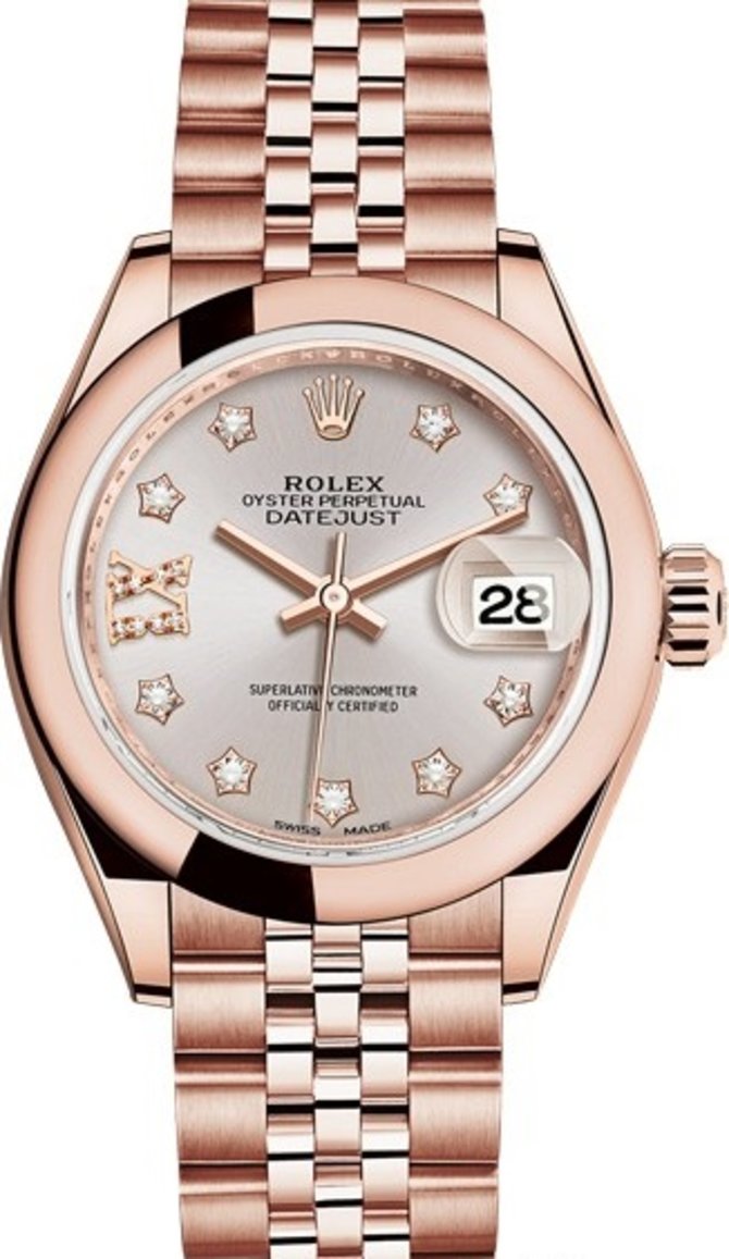 Rolex 279165-0006 Datejust Ladies 28 mm Everose Gold  - фото 1