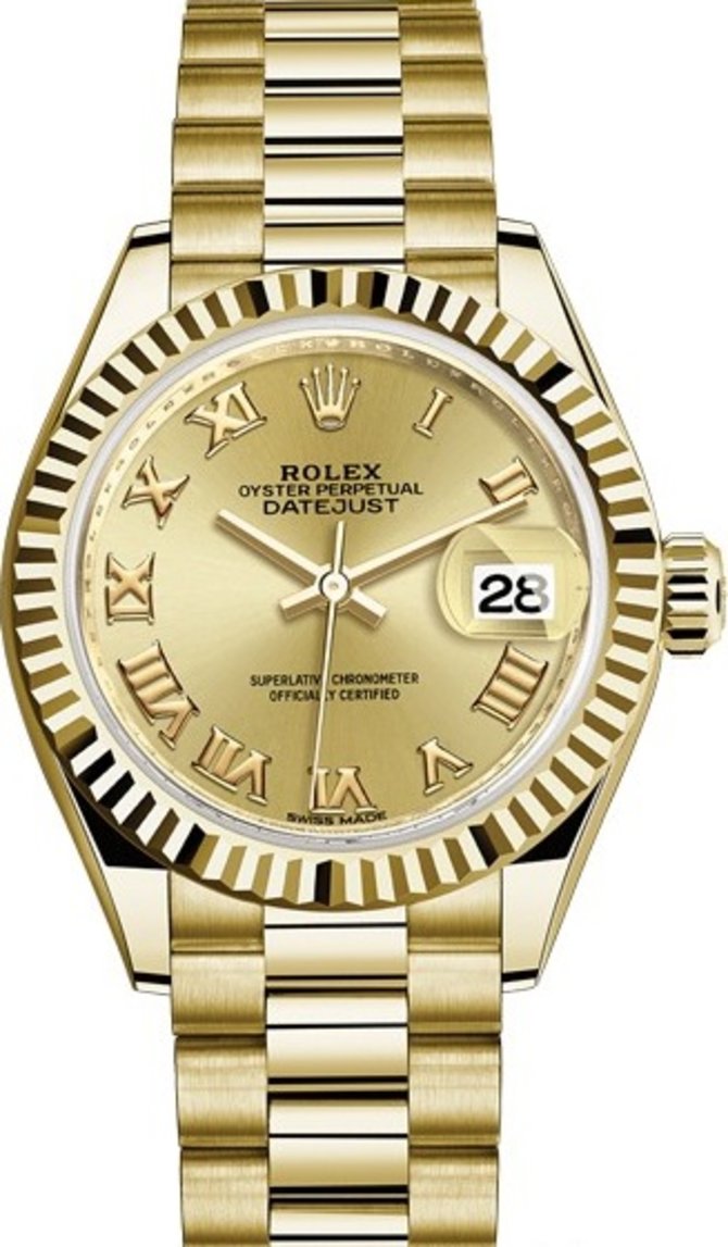 Rolex 279178-0022 Datejust Ladies 28 mm Yelow Gold  - фото 1