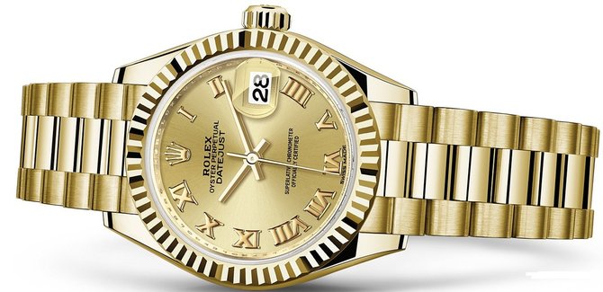 Rolex 279178-0022 Datejust Ladies 28 mm Yelow Gold  - фото 2