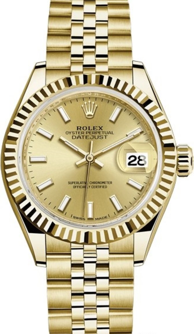 Rolex 279178-0003 Datejust Ladies 28 mm Yelow Gold  - фото 1