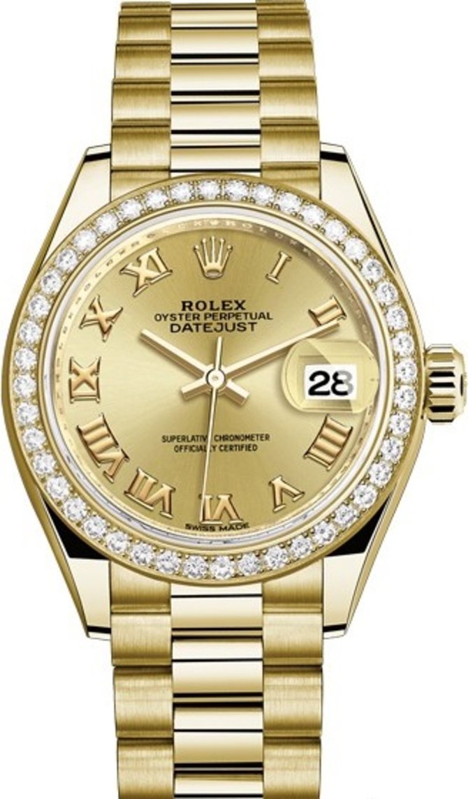 Rolex 279138rbr-0021 Datejust Ladies 28 mm Yelow Gold  - фото 1